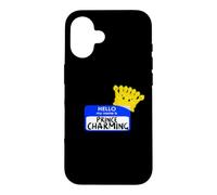 Custodia per iPhone 16 costume di Halloween facile My Name Is PRINCE CHARMING Corona