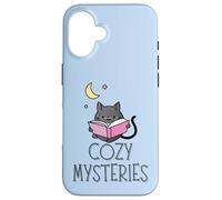 Custodia per iPhone 16 Cozy Mysteries Paw-fect per i lettori Space Cozy e Night Owl