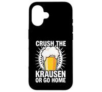 Custodia per iPhone 16 Craft Beer Homebrewer Crush The Krausen Or Go Home