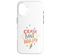 Custodia per iPhone 16 Crash Bang Wallop Lightning Laugh Logo Stampa Frase
