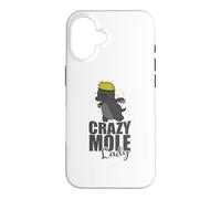 Custodia per iPhone 16 Crazy Mole Lady Animal Tumulo