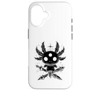 Custodia per iPhone 16 Creatura Axolotl Gotica Mistica Ossa Rituali