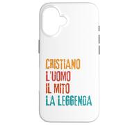 Custodia per iPhone 16 Cristiano L'Uomo Il Mito La Leggenda Festa di Compleanno