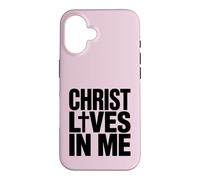 Custodia per iPhone 16 Cristo vive in me cristiano