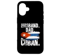 Custodia per iPhone 16 Cuba Flag Pride DNA Cuban Husband Dad Love Proud Fathers Day
