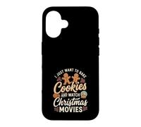 Custodia per iPhone 16 Cuocere Biscotti E Guarda Film Di Natale Divertente Vacanza Baker