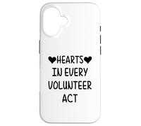 Custodia per iPhone 16 Cuori in ogni atto di volontariato