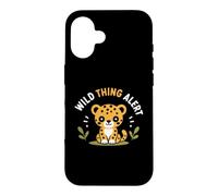 Custodia per iPhone 16 Cute Animal Leopard quote Funny Wild Thing Alert