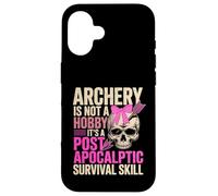 Custodia per iPhone 16 Cute Archery Girl Not A Hobby It's Post Apocalyptic Skill