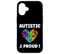 Custodia per iPhone 16 Cute autism Awareness i'm autistic and proud