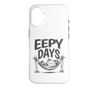 Custodia per iPhone 16 Cute Eepy Days Cat Sleeping kitty Women Girl Sleepy Cat Meme