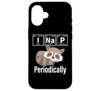 Custodia per iPhone 16 Cute Funny Sleeping I Nap Periodically Raccoon Lover