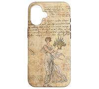 Custodia per iPhone 16 Cute Vintage Wild Flower Motif Antique Fairycore Aesthetic