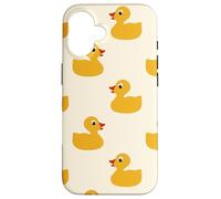 Custodia per iPhone 16 Cute Yellow Rubber Duck Little Bath Toy Black