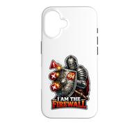 Custodia per iPhone 16 Cyber Sentinel Knight protegge il tuo regno digitale