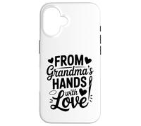 Custodia per iPhone 16 Da Grandmas Hands With Love, lavoro a maglia all'uncinetto