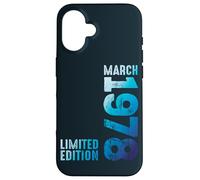 Custodia per iPhone 16 Da marzo 1978 Anno 1978 Retro 1978 Vintage Edizione 1978