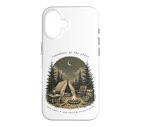 Custodia per iPhone 16 Da qualche parte nel design della foresta lunare del falò