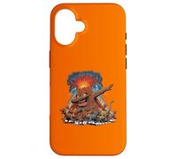 Custodia per iPhone 16 Dabbing Volcano Geography Volcanologist Scary Dinosaur