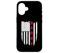 Custodia per iPhone 16 Daddy American Flag Patriotic Funny Fathers Day