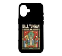 Custodia per iPhone 16 Dali Yunnan, bandiera cinese, tre, pagode, viaggio, grafico