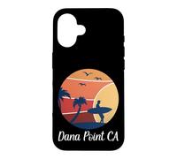 Custodia per iPhone 16 Dana Point California Surfing Surfer Vintage Tramonto Retro CA