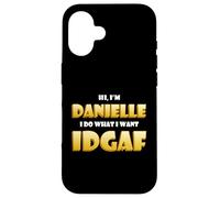 Custodia per iPhone 16 Danielle Costume IDGAF Meme Funny Halloween For Dani