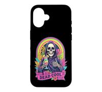 Custodia per iPhone 16 Dead Cool Tristo Mietitore Scheletro Summerween Beach Cocktail