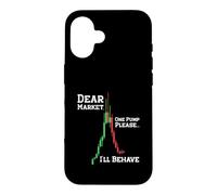 Custodia per iPhone 16 Dear Market One Pump Please I'll Behave Funny Trading Design