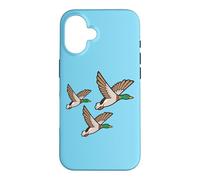 Custodia per iPhone 16 Decorazione da parete retrò kitsch Three Flying Ducks 3 Mallards