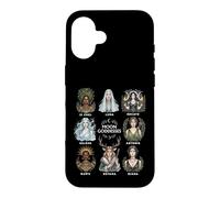 Custodia per iPhone 16 Dee della Luna Strega Pagana Divina Femminile Arte