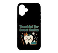 Custodia per iPhone 16 Dentista del Ringraziamento - Grato per dolci sorrisi