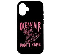 Custodia per iPhone 16 Design estivo Ocean Air Don't Care Surfer Girl