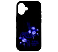 Custodia per iPhone 16 Design floreale blu dello stomaco - Costruire un bellissimo futuro