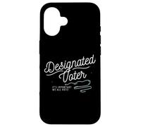 Custodia per iPhone 16 Designated Voter Democracy Voting Gift For Registered Voters