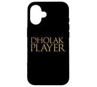 Custodia per iPhone 16 Dholak Player - Strumento ritmico oscuro musicista Dholak