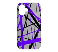 Custodia per iPhone 16 Diagonal Dynamics Lilla-Viola e Nero