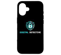 Custodia per iPhone 16 Digital Detective Cybersecurity IT Specialist Analista Tech