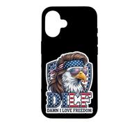 Custodia per iPhone 16 DILF Damn I Love Freedom Eagle Funny Patriotic 4 luglio