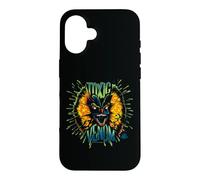 Custodia per iPhone 16 Dilofosauro veleno tossico al neon di Jurassic Park
