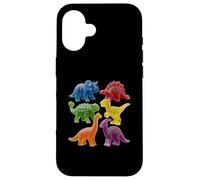 Custodia per iPhone 16 Dinosauri gommosi - caramelle dolci colorate