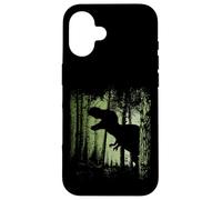 Custodia per iPhone 16 Dinosauro della foresta T-Rex Ombra Tyrannosaurus