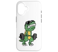 Custodia per iPhone 16 Dinosauro T-Rex Short Arms Funny Weightlifting Dino T Rex