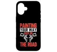Custodia per iPhone 16 Dipingere la strada del ritorno sulla strada pittore