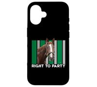 Custodia per iPhone 16 Diritto alla festa Cavallo, Corsa di cavalli, Santa Anita, Del Mar