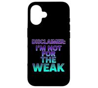 Custodia per iPhone 16 Disclaimer I'm Not For The Deak Retro Synthwave Design