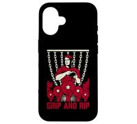 Custodia per iPhone 16 Disco da golf vintage Grip e Rip Frolf Player Retro Propaganda