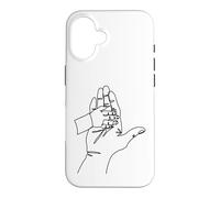 Custodia per iPhone 16 Disegno a una linea: mani che raccontano storie