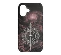 Custodia per iPhone 16 Disegno cosmico spirituale dell'equilibrio del sole celeste