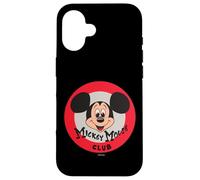 Custodia per iPhone 16 Disney 100 Mickey Mouse Club Logo Color Vintage D100